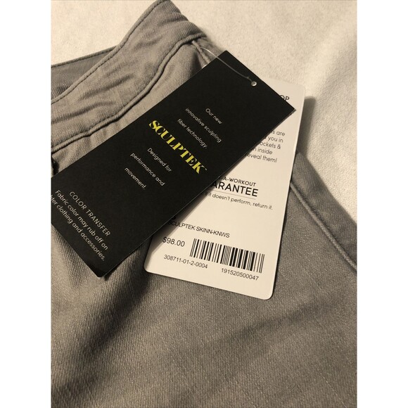 Athleta Women’s Jeans Sculptek Skinny Granite Gray Crop Stretch Size 6 X 26 NWT - Picture 8 of 12